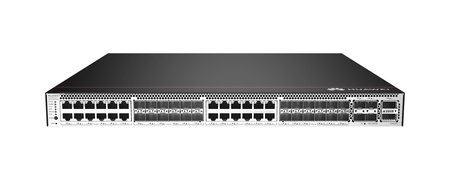 Комутатор Huawei S5732-H48XUM2CC 24x 100M/1G/2.5G/5G 24x 10GE SFP+ порти, 4x 25GE SFP28 + 2x 40GE порти або 2x 100GE QSFP28 порти, 1x expansion слот, PoE++, without power модуль