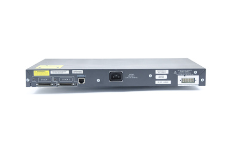 WS-C3750-24PS-S - 24x FE 10/100 RJ45, PoE 370W 802.3af, uplink 2x 1G SFP, opr. IP Base, Warstwa L3, Cisco Catalyst 3750 Switch