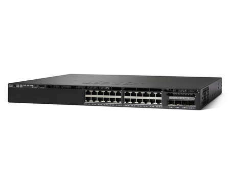 WS-C3650-24PD-E - 24 10/100/1000 Ethernet PoE+ та 2x10G Uplink порти, з 640WAC power supply, 1 RU, IP Services, Cisco Catalyst 3650 Optional Стекований Комутатор