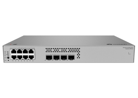 S220S-8P4JX - 8x 1GE RJ45, PoE+ 128W, uplink 2x 10 GE SFP+, 2x 2.5GE SFP, zasilacz AC, niezarządzalny, Huawei eKitEngine S220S Switch