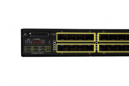 Rugged Industrial Ethernet комутатор з 16 Fast Ethernet SFP порти, 8 10/100BASETX/PoE порти, та 2 dual-purpose Gigabit Ethernet uplinks