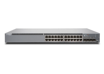 EX3400-24P - 24x 1GE RJ45, PoE+ 802.3at 370W, uplink 4x 10G SFP+, 2x 40G QSFP+, L3, Juniper EX3400-24P Switch