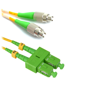 SCAPC-FCAPC-SM-1M - Jednomodowy patchcord światłowodowy dupleksowy SC APC(skośny)-FC APC(skośny) o długosci 1m