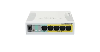 RB260GSP - 5x 1GE RJ45, 1x 1G SFP, MikroTik CSS106-1G-4P-1S Switch