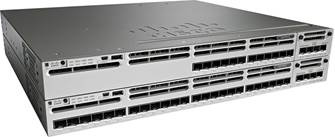 WS-C3850-48W-S - 48x 1GE, PoE+ 715WAC power supply 1 RU 5x AP license IP Base, Cisco Catalyst 3850 Switch