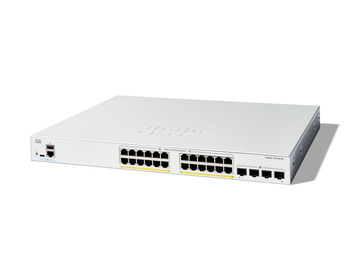 C1300-24FP-4G - 24x 1GE RJ45, PoE+ 370W 802.3at, uplink 4x 1G SFP, L3, Cisco Catalyst 1300 Switch