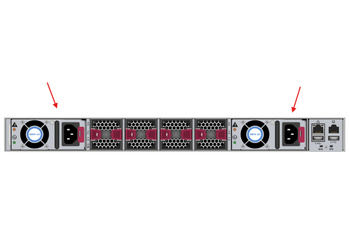N9K-PAC-650W – AC 650W, przepływ powietrza od portów w kierunku zasilacza, czerwony, hot-swap, Cisco Nexus 9300 Zasilacz