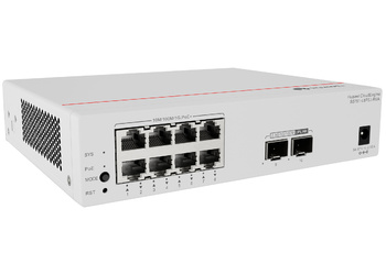 S5751-L8P2J-RUA - 8x 1GE RJ45 (PoE+ 128W), uplink 2x 2.5G SFP, L2, chłodzenie pasywne, zasilacz w zestawie, Huawei CloudEngine S5751-L Switch