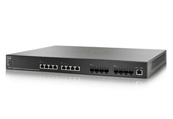 SG500XG-8F8T - Stackable Managed Switch 8-Port XG Copper, 8-Port XG SFP+, Cisco Switch