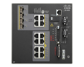IE-4000-8T4G-E - 8 FE copper and 4 GE combo uplink ports Cisco IE4000 Switch
