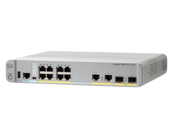 WS-C2960CX-8TC-L - 8x 1GE RJ45, uplink 2x 1GE RJ45, 2x 1G SFP, LAN Base, L2, Cisco Catalyst 2960-CX Compact Switch