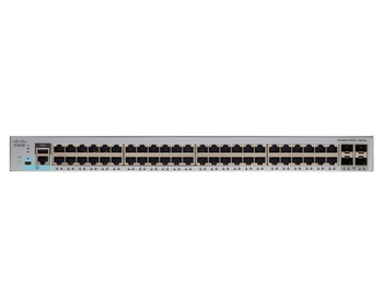 WS-C2960L-48TS-LL - 48x 1GE RJ45, uplink 4x 1G SFP, LAN Lite, L2, 1U, Fanless, Chłodzenie pasywne, Cisco Catalyst 2960-L Switch