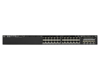 WS-C3650-24PD-S - 24x 1GE RJ45, PoE+ 390W 802.3at, uplink 2x 10G SFP+, IP Base, L3, Cisco Catalyst 3650 Switch