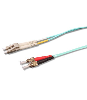 LCST-MM-OM3-1M - Wielomodowy dupleksowy patchcord światłowodowy LC-ST o długości 1m OM3 50/125 µm