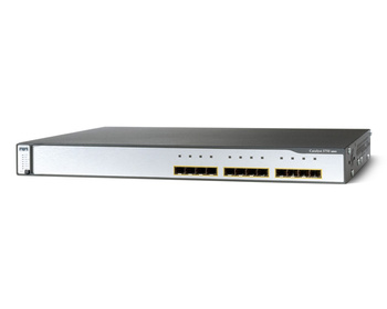WS-C3750G-12S-SD - 1x 1G RJ45, 12x SFP, DC powered, IP Base, Cisco Catalyst 3750G Switch