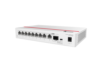 98012199 - Huawei switch S110-8T2ST (8*10/100/1000BASE-T ports, 1*GE SFP port, 1*10/100/1000BASE-T port, with 7*AC power adapter, fanless)