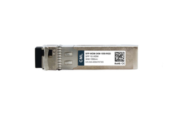 SFP-WDM-3KM-1550-RGD - Moduł 1G WDM SFP, SMF, 1550nm, LC Simplex, 3km, DDM, Odporny na warunki przemysłowe, CML Transceiver