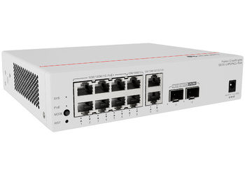 S5751-L8P2PN2J-RUA - 8x 1GE RJ45, (6x PoE+), 2x 2.5GE (PoE+), 2x 2.5G SFP, L2, zasilacz w zestawie, chłodzenie pasyw., PoE 128, Huawei S5751-L Switch