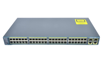 WS-C2960-48TC-L - 48x FE 10/100 RJ45, uplink 2x 1G Combo RJ45/SFP, opr. LAN Base, Warstwa L2, 1U, Cisco Catalyst 2960 Switch