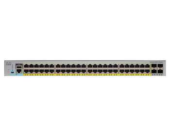 WS-C2960L-48PS-LL - 48x 1GE RJ45, PoE+ 370W 802.3at, uplink 4x 1G SFP, opr. LAN Lite, Warstwa L2, 1U, Cisco Catalyst 2960-L Switch