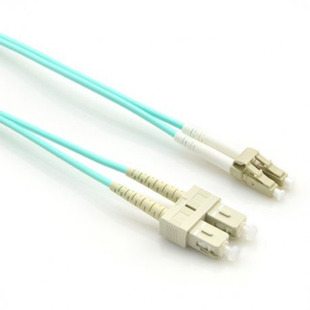 LCSC-MM-OM3-3M - Wielomodowy dupleksowy światłowodowy LC-SC o długości 3 metry, OM3 50/125 µm, Patchcord Światłowodowy