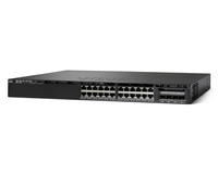 WS-C3650-24PWD-S - 24 Port PoE 2x10G Uplink w/5 AP licenses IP Base, Cisco Catalyst 3650 Switch