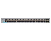 WS-C2960L-48TS-LL - 48x 1GE RJ45, uplink 4x 1G SFP, LAN Lite, L2, 1U, Fanless, Chłodzenie pasywne, Cisco Catalyst 2960-L Switch