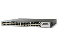 WS-C3750X-48PF-S - 48x 1GE RJ45, PoE+ 800W 802.3at, IP Base, L3, Stack, Cisco Catalyst 3750-X Switch