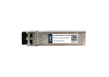 SFP28-25G-WDM-10KM-1270-RGD-CML - Moduł 10G WDM SFP+, SMF, 1270nm, LC Simplex, 10km, DDM, Zamiennik dla Cisco SFP-10/25G-BXU-I, CML Transceiver
