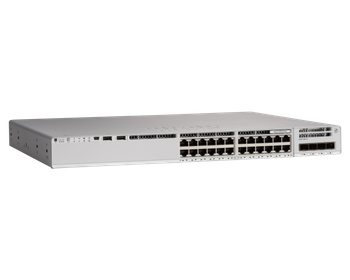 C9200-24P-A - 24x 1GE RJ45, PoE+ 370W 802.3at, Network Advantage, L3, MACsec-128, Cisco Catalyst 9200 Switch