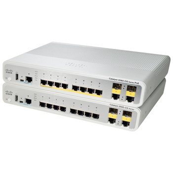 WS-C3560CG-8PC-S - 8x 1GE RJ45, PoE+ 8023.at, uplink 2x 1G RJ45/SFP Combo, IP Base, L3, Cisco Catalyst 3560-C Switch