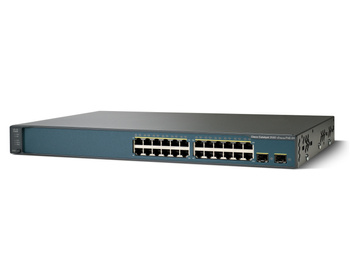 WS-C3560V2-24PS-E - 24x FE 10/100 RJ45, PoE 370W 802.3af, uplink 2x 1G SFP, opr. IP Services, Warstwa L3, Cisco Catalyst 3560v2 Switch