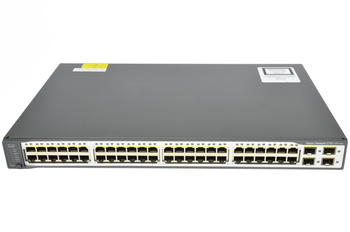 WS-C3750V2-48TS-S - 48 10/100 + 4 SFP, IP Base, Cisco Catalyst 3750V2 Switch