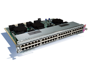 WS-X4748-UPOE+E - Catalyst 4500E 48-Port UPOE 10/100/1000(RJ45), Cisco 4500E Karta Liniowa