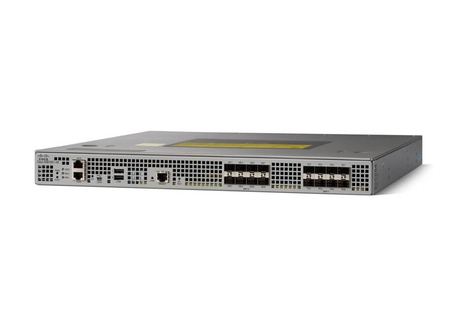 ASR1001-HX - 4x 10GE SFP+ (Maks. 8x), 4x 1GE SFP (Maks. 8x), Maks. 60Gbps, 8GB RAM, Cisco ASR 1001-HX Router