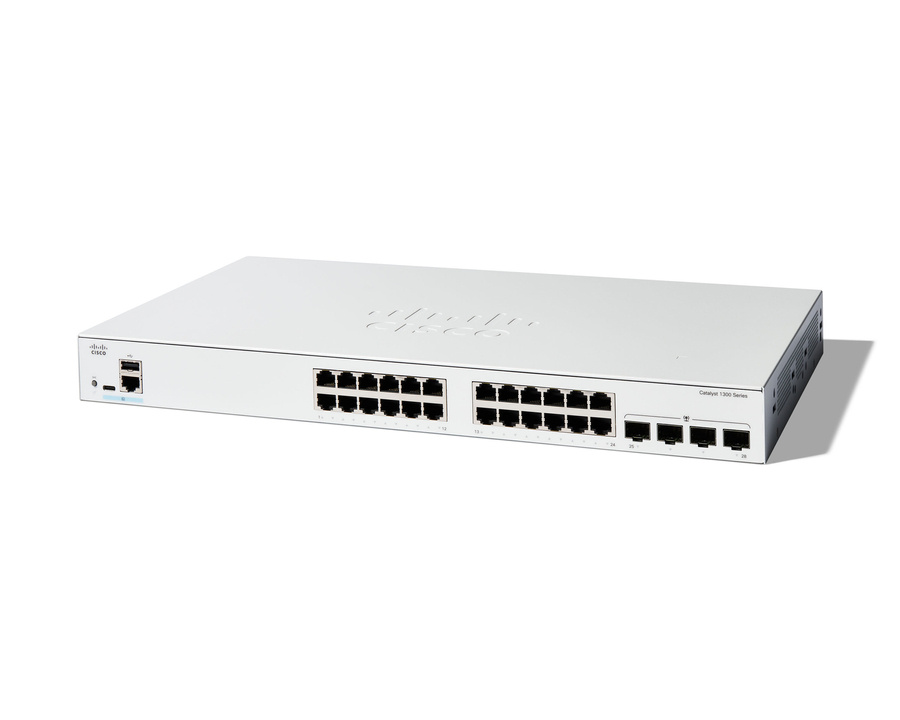 C1300-24T-4G - 24x 10/100/1000 RJ45, 4x 1GE SFP, Cisco Switch Catalyst C1300