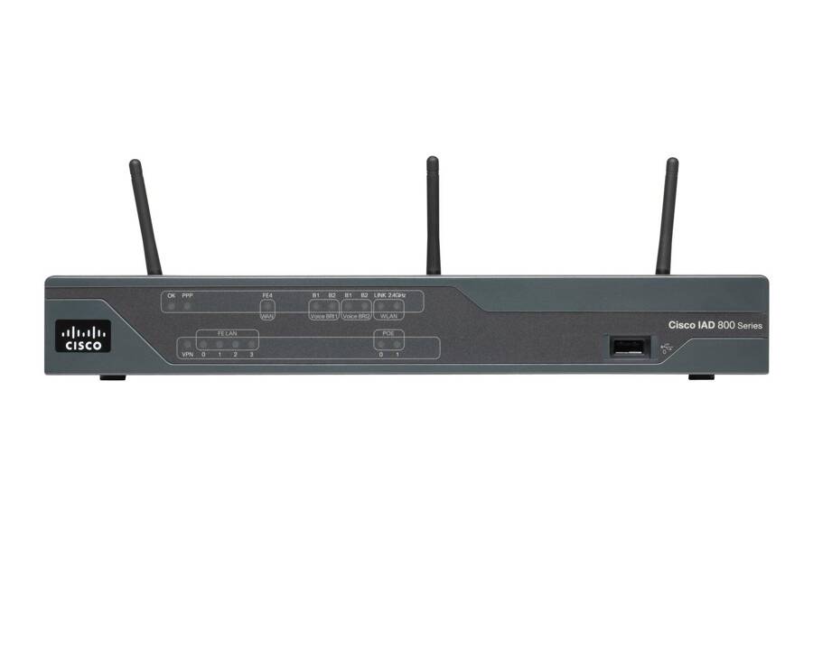Cisco SRST881 ENet FXS - FXO Sec Router 802.11n ETSI Comp