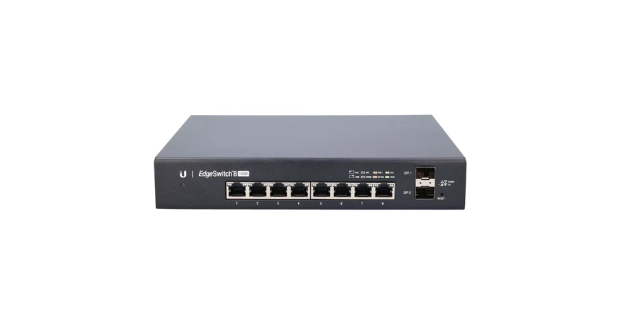 ES-8-150W – Switch 8x Gigabit Ethernet PoE+ 802.3at/af, 2x SFP, 150W, Ubiquiti