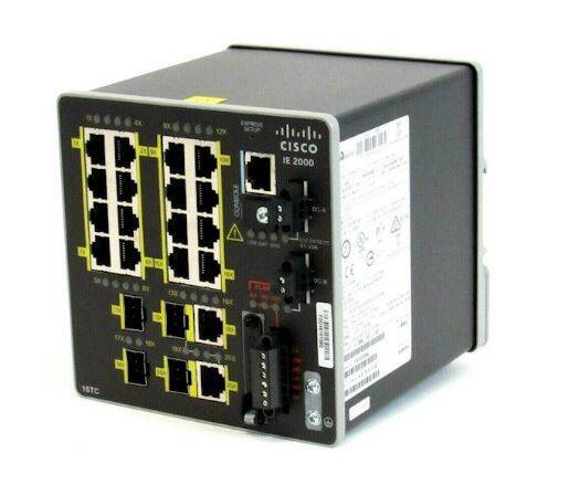 IE-2000-16TC-B - 16x FE 10/100 RJ45, uplink 2x FE 10/100 SFP/RJ45 Combo, uplink 2x FE 10/100 SFP, opr. Lan Base, Warstwa L2, Cisco Industrial 2000 SFP Switch