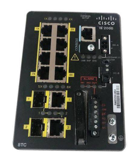 IE-2000-8TC-B - 8FE RJ45 ports, 2FE uplinks, Lan Base, Cisco IE2000 Switch