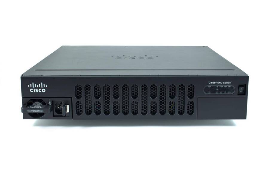 ISR4351-AXV/K9 - (3GE, 3NIM, 2SM, 4G FLASH, 4G DRAM, IPB, SEC, DATA, UC, PVDM4-64), 200Mbps->400Mbps, Cisco ISR 4351 Router