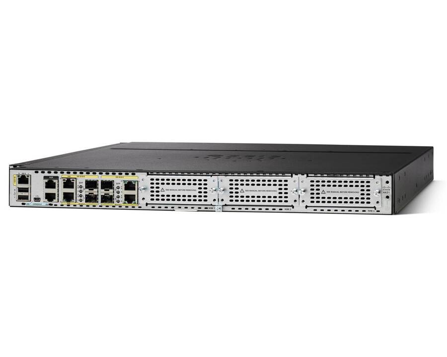 ISR4431/K9 -  4x 1GE RJ45/SFP Combo, 3x NIM, 8G FLASH, 4G DRAM, opr. IP Base, 500Mbps, Cisco ISR 4000 Router