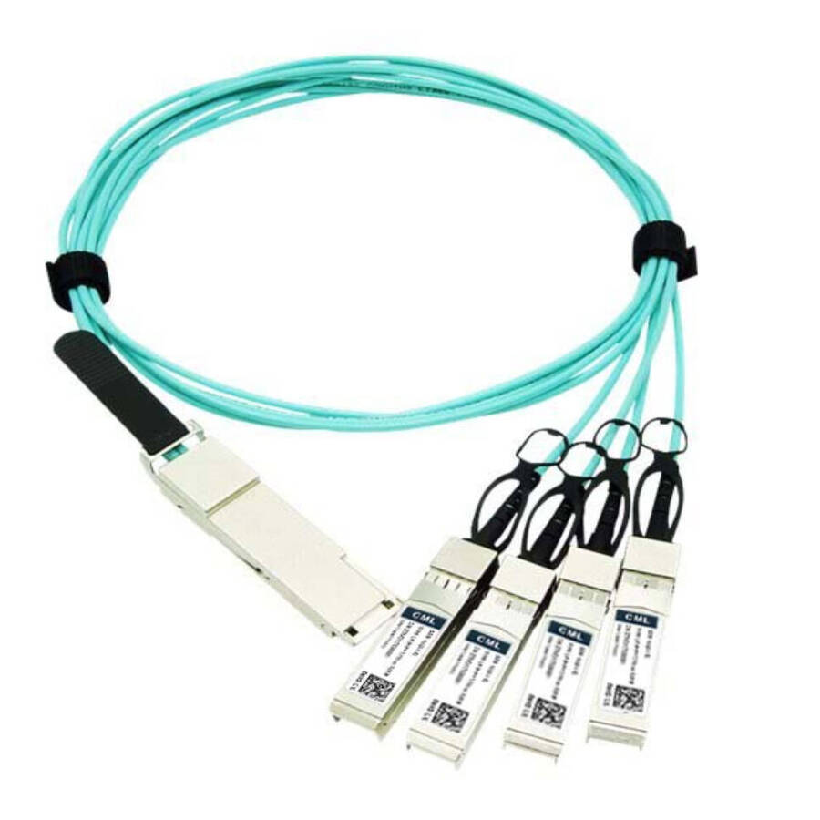 Kabel CML Active Optical QSFP+ [40G] 4xSFP+ [10G] 1m