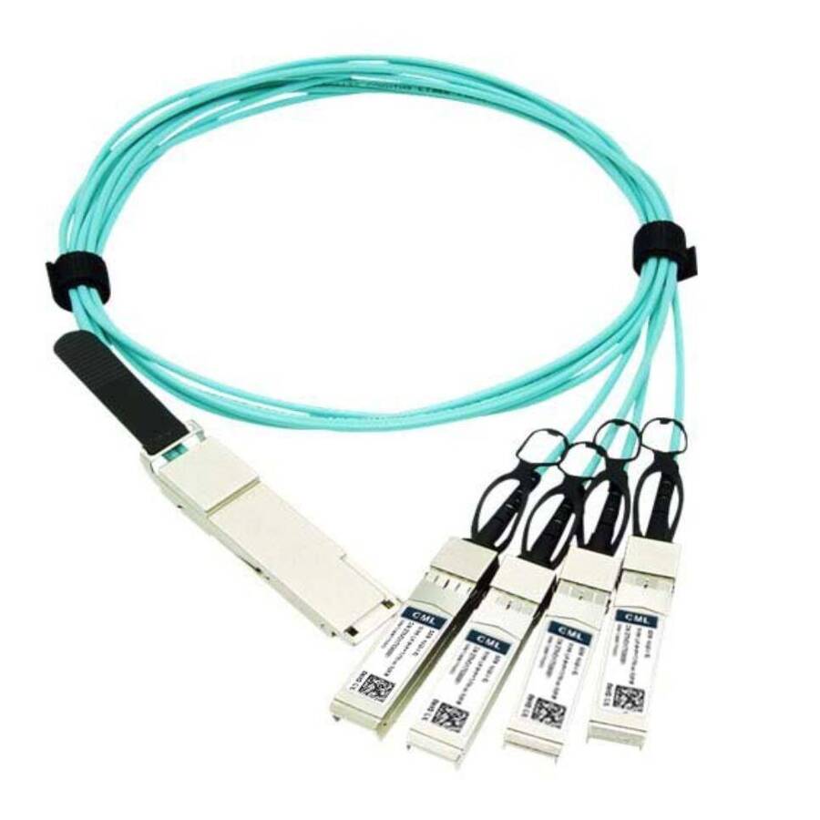 Kabel CML Active Optical QSFP+ [40G] 4xSFP+ [10G] 2m