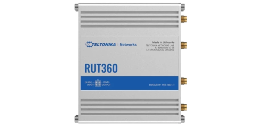 RUT360 - 2x RJ45 10/100 Mbps, 4G (LTE) – Cat 6, 802.11b/g/n, Teltonika RUT360000000 Router