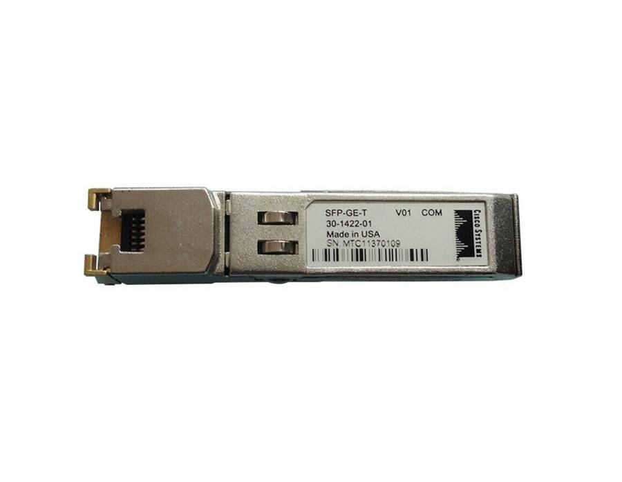 SFP-GE-T CISCO - Moduł SFP 1G RJ45, cat5e/6a, 100m, Cisco 1000BASE-T Transceiver