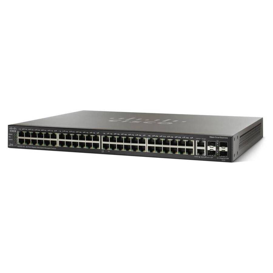 SG500-52-K9 - 48x 1G RJ45, 2x 1G RJ45/SFP Combo, 2x 1G/5G SFP, Cisco SMB Switch