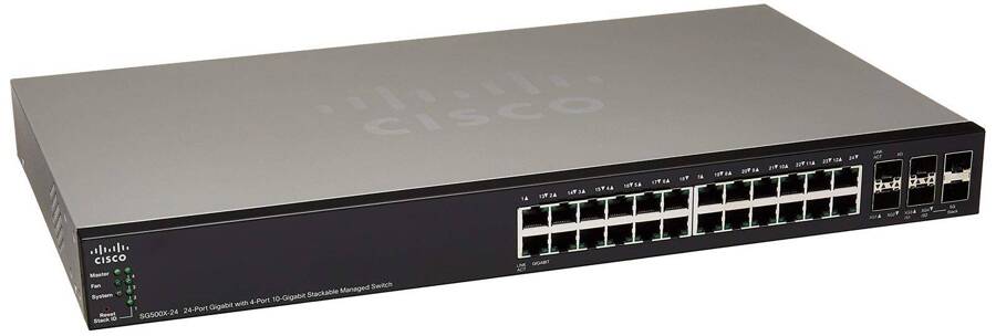 SG500X-24-K9-G5 - Switch Cisco Stackable Managed 24x 1GE [RJ45], 4-Port 10-Gigabit