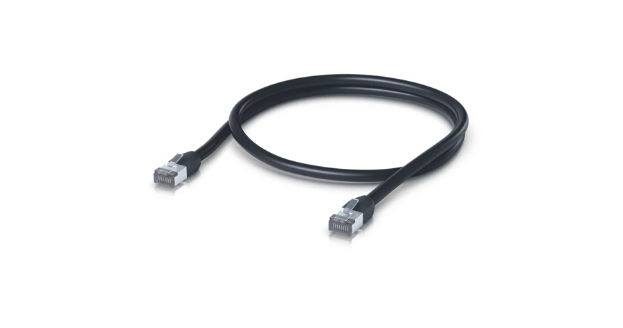 UACC-CABLE-PATCH-OUTDOOR-1M-BK – Patchcord zewnętrzny RJ45, Kat. 5e, S/UTP, 1m, czarny, Ubiquiti