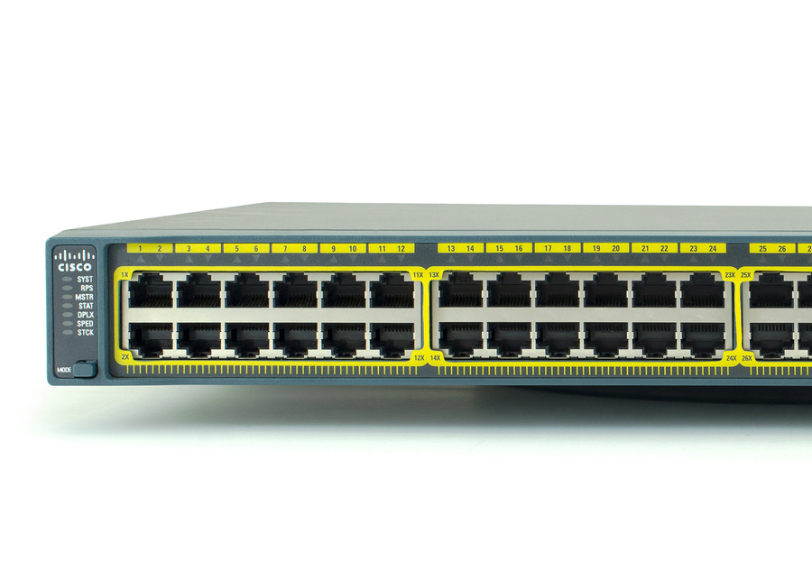 WS-C2960S-48TD-L - 48x 1GE RJ45, uplink 2x 10G SFP+, opr. LAN Base, L2, 1U, Stack, Cisco Catalyst 2960-S Switch